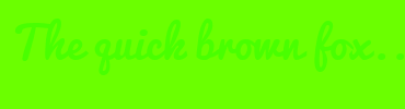 Image with Font Color 49FF00 and Background Color 6BFF00